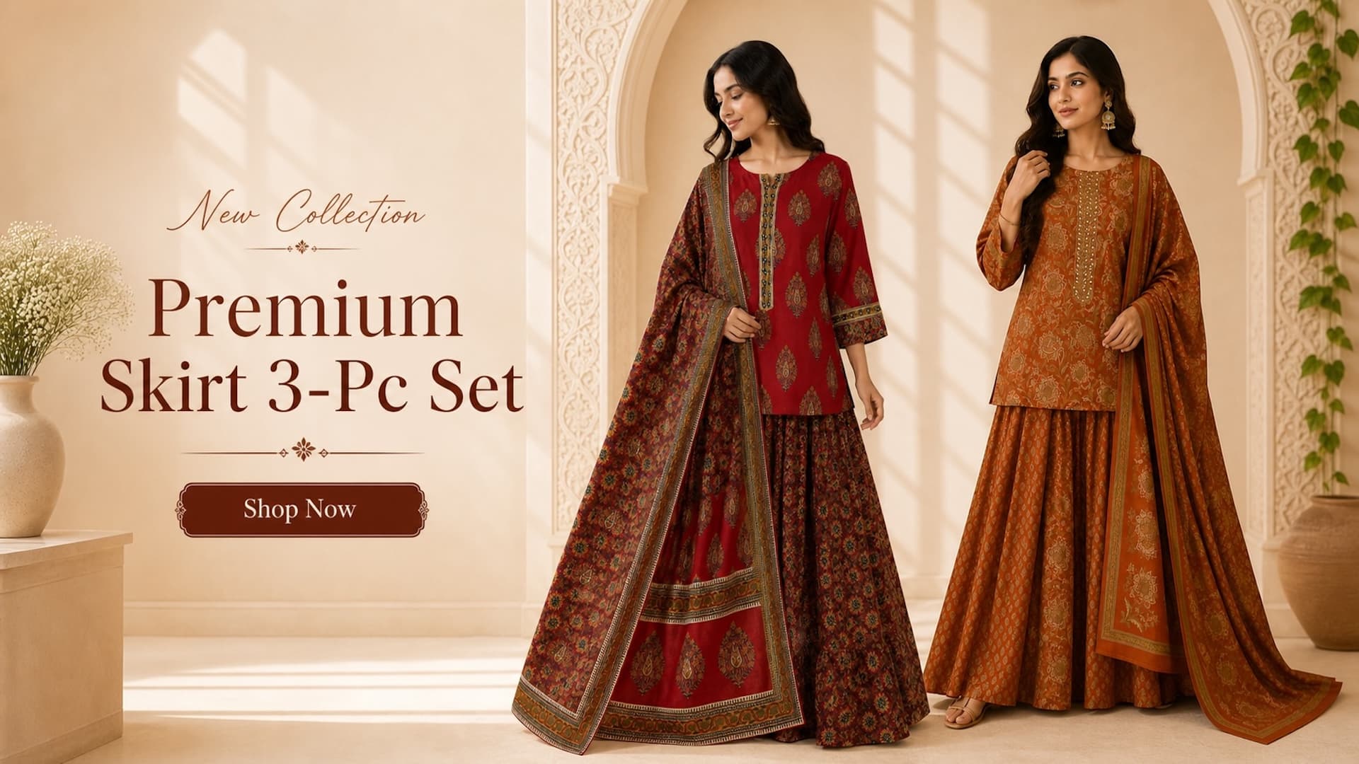 Skirt set banner for Ashu Trends Boutique
